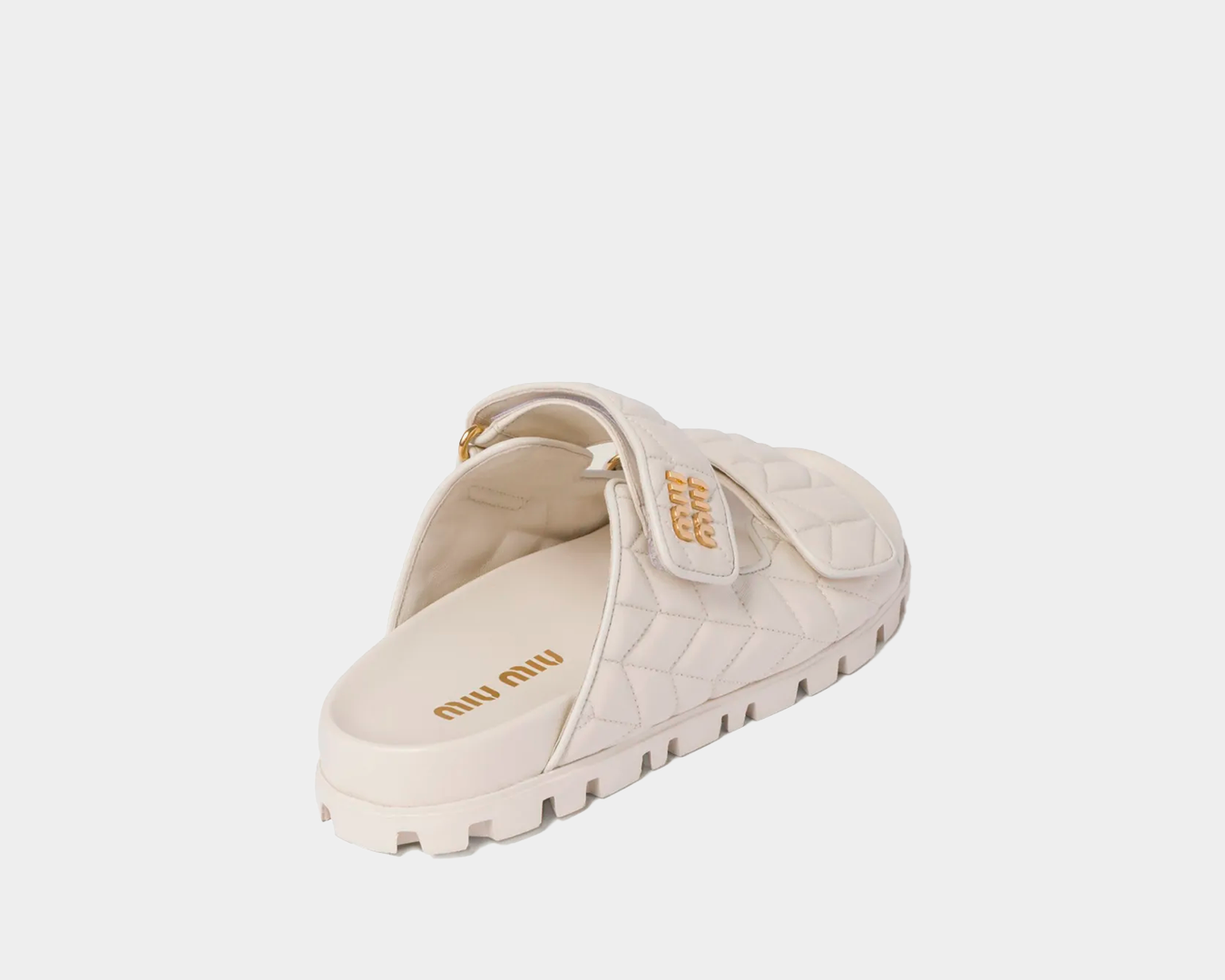 Sandália Miumiu Matelassê em couro nappa