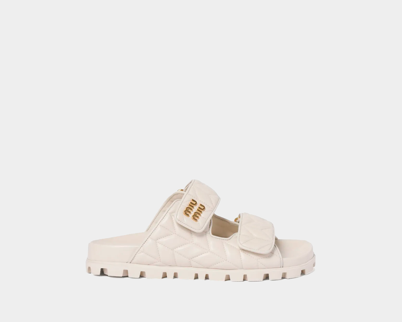 Sandália Miumiu Matelassê em couro nappa